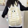 Студенческая школьная сумка большой емкости, женский однотонный рюкзак, рюкзак с принтом собаки для девочек