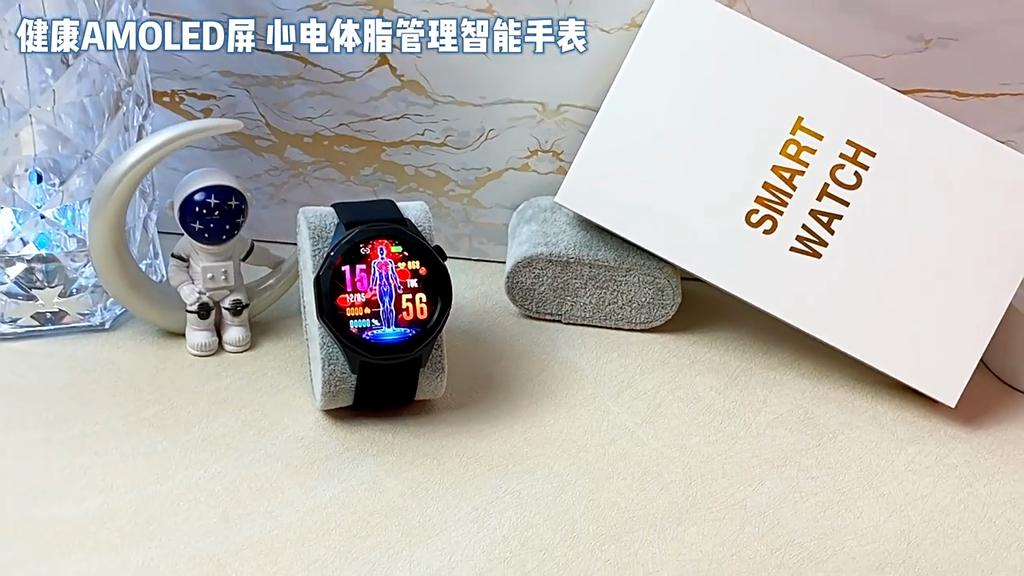 Мужские умные часы AMOLED ЭКГ Мониторинг здоровья На улице Фонарик Звонки по Bluetooth Спортивный фитнес-трекер TK27 Смарт-часы