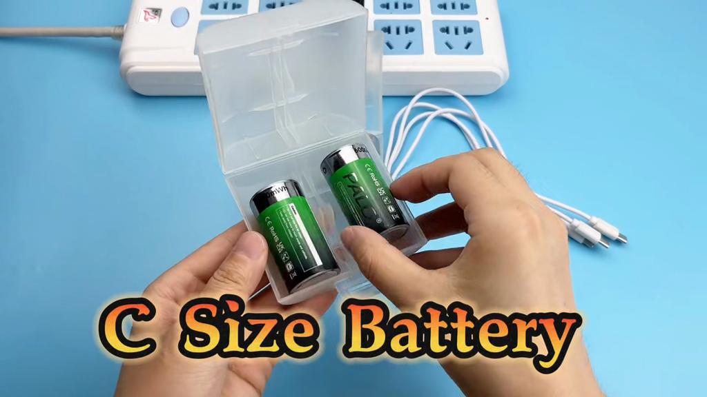 PALO 1.5V D Size Rechargeable Battery Type-C USB Charging D R20 LR20 Li-ion Batteries Battery For Heater Gas Stove