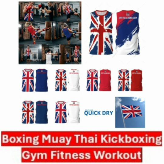 Tee Tank Top United Kingdom UK England British Britain MMA Boxing Muay Thai Sleeveless National Flag 3D Print Unisex Training Fitness Workout Sport