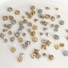 30-50Pcs Gold/Rhodium Plated CCB Loose Space Beads Star Flower Beads for Bracelet Necklace DIY Jewelry Making Beads