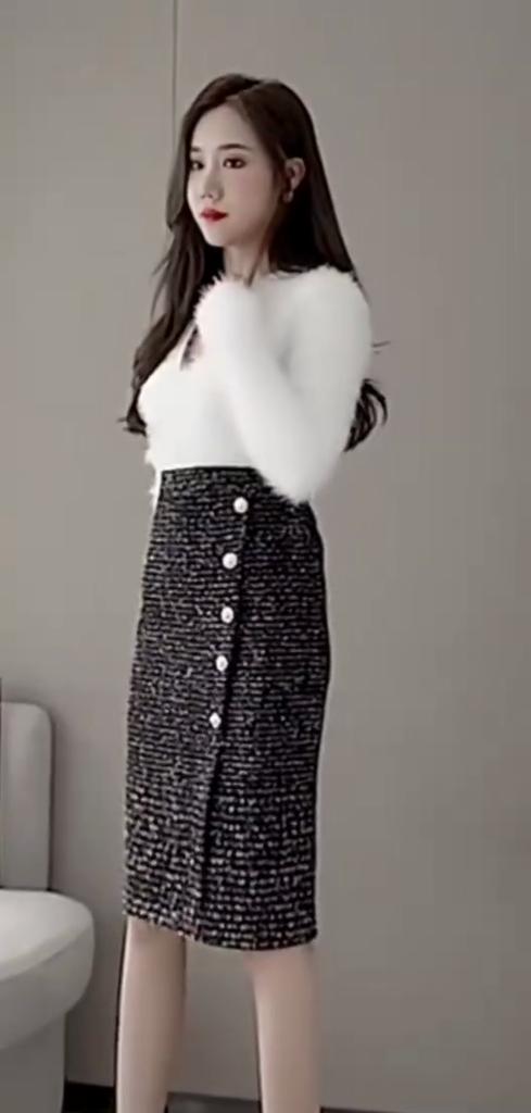 Women Sweet Silk Half-body Skirt Female High Waist Midi Skirts