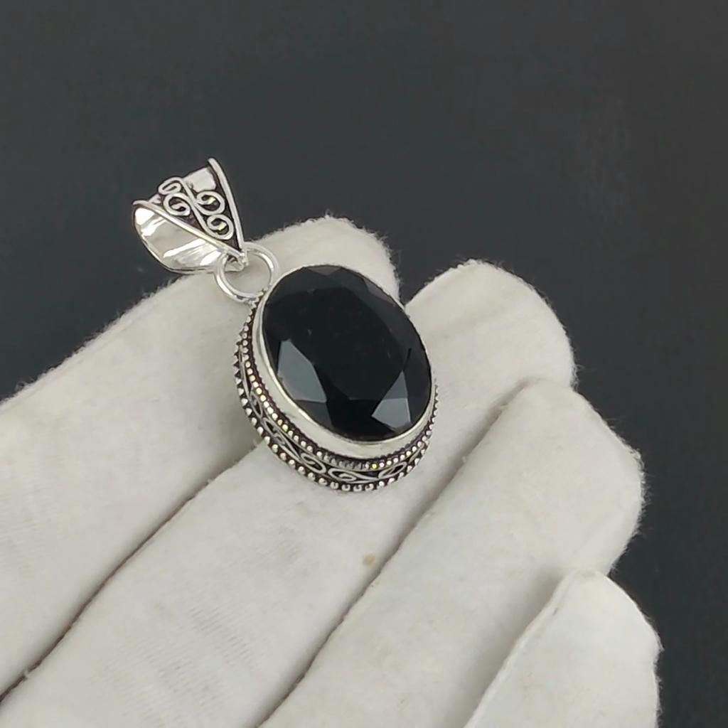 Серебряный кулон с драгоценным камнем аметист из стерлингового серебра 925 пробы — овальный дизайн ручной работы, повседневная бижутерия в подарок