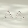 Bisaer Маленькие треугольные серьги из стерлингового серебра 925 пробы для женщин, геометрические серьги-кольца, гипоаллергенные серьги для женщин и девочек