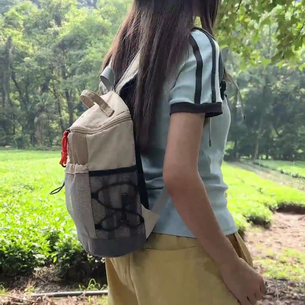 Outdoor Sports Bag Unisex Contrast Color Stitching Backpack Lightweight Travel Backpack