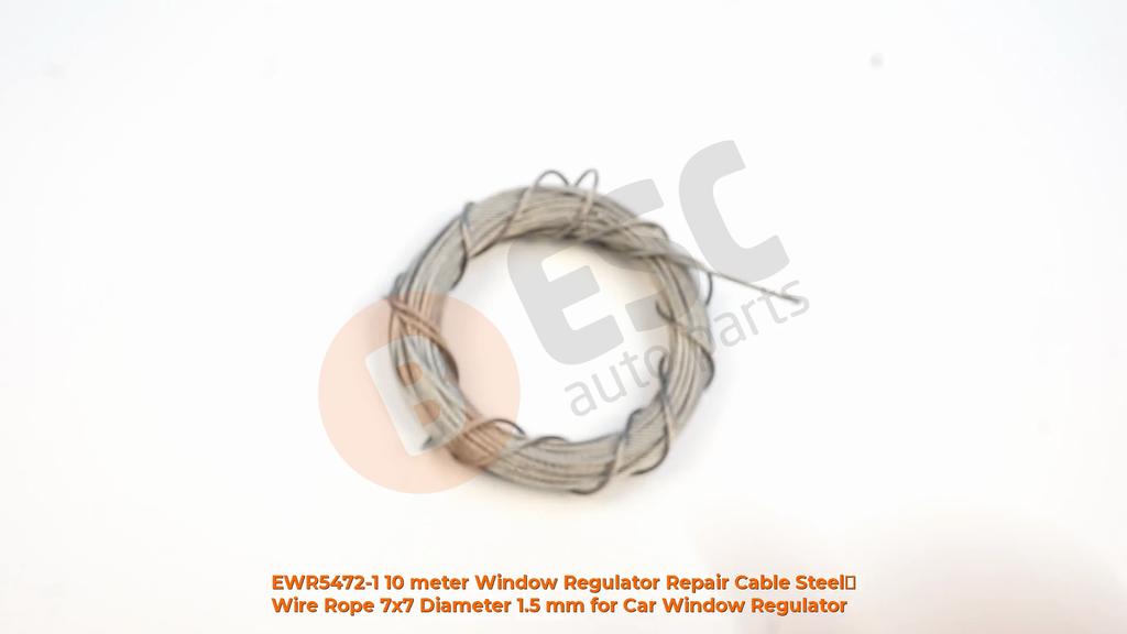 EWR5472-1 Window Regulator Repair Cable Steel Wire Rope 7x7 Diameter: 1.5 mm Length : 10 meter for Car Window Regulator