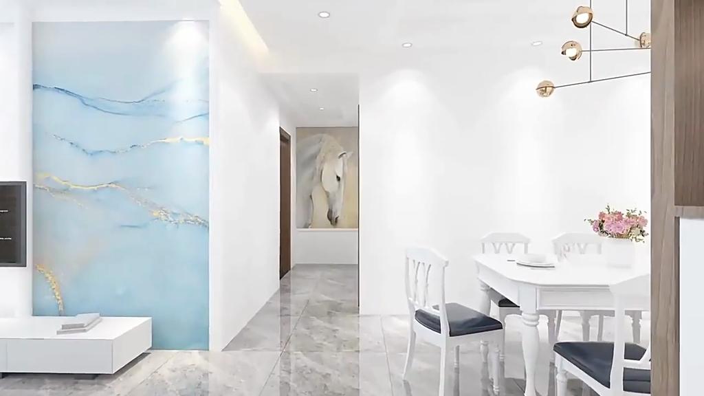 Natural Scenery Mural Oil Painting Hand-Painted Tree Mountain Wallpaper Home Decor Wall Backdrop 3d Mural