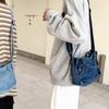 Женская сумка через плечо, Япония и Южная Корея, изысканная джинсовая сумка из стираного денима, художественный стиль, индивидуальность, креативность, портативная сумка, сумка через плечо