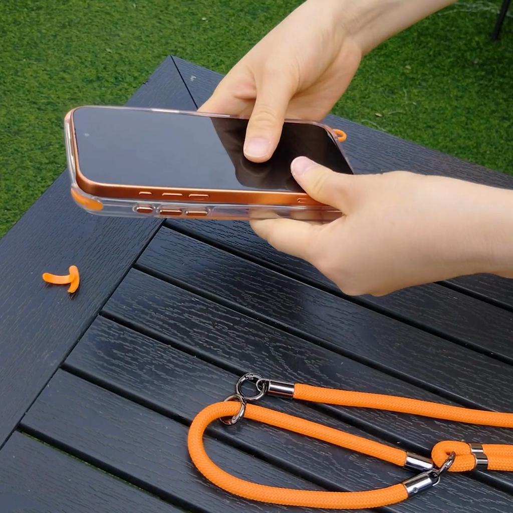 Ремень для ношения через плечо 8,0 мм Магнитный чехол для iPhone 18 Pro Max 17 16 15 14 Прозрачная крышка Металлическая подставка Защита 4 углов Ударопрочный