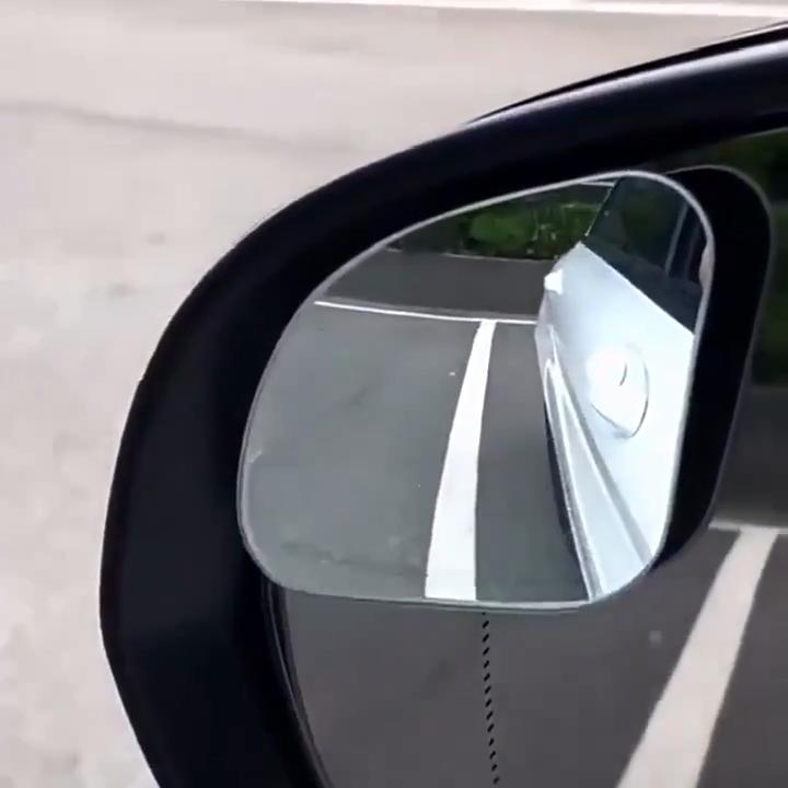 2 Blind Spot Mirrors High Definition Glass Convex Lens Rear View Wide Angle 360 ° Adjustable Auxiliary Mirror