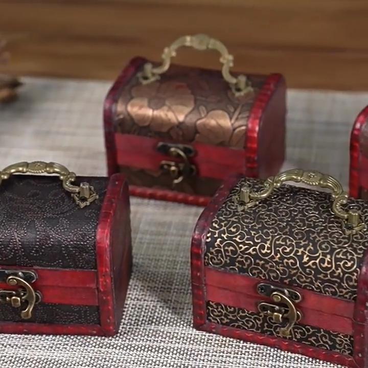 Винтажная шкатулка для украшений, ящик для хранения для домашнего офиса, декор и коллекция подарков