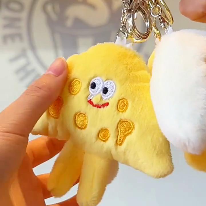 Милая необычная плюшевая игрушка в виде ломтиков сыра, студенческая сумка, кукла-сыр