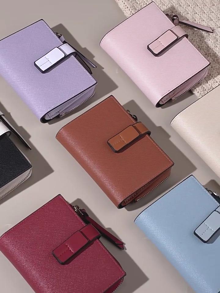 Womens Fashion Short Wallet With Multiple Card Slots And Coin Compartment For Everyday Carry
