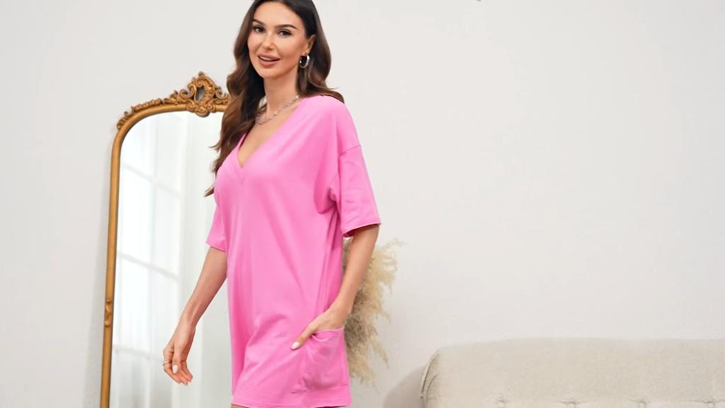 Women's Athletic Romper Short Sleeve Oversized Summer Jumpsuit with Pockets