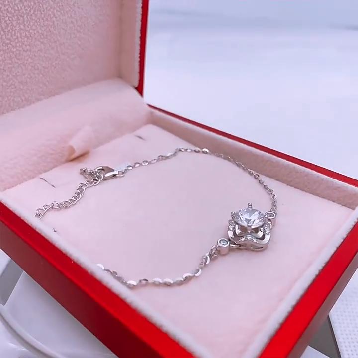 Танциз Стерлингового Серебра 925 Муассанит Циркон Браслет Ювелирные Изделия Геометрические Бисера Цепи Браслеты Мода Изящный Свадебный Подарок для Подруги Женщины