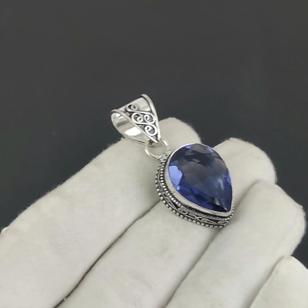 Уникальный серебряный кулон с красным гранатом и драгоценным камнем из стерлингового серебра 925 пробы — дизайн груши ручной работы, повседневное украшение в подарок на день рождения