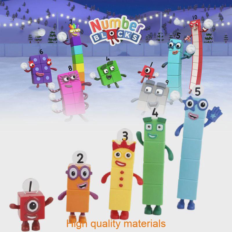 Numberblocks Красочные Строительные Блоки Милые Трансформируемые Фигурки Для Детских Игр