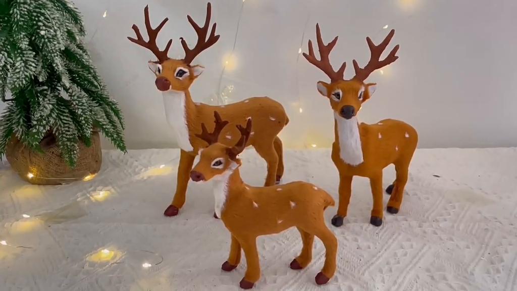 1шт Плюшевый рождественский северный олень для декора 15*20*25 см