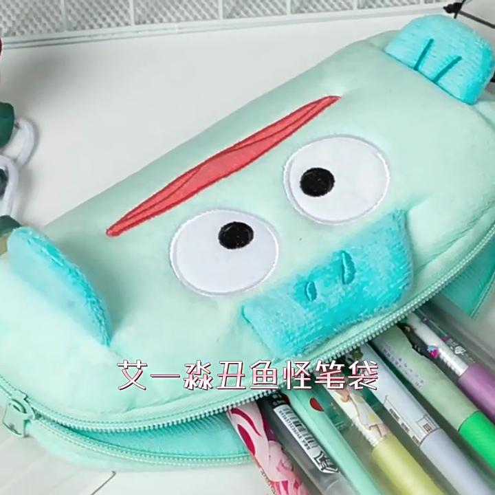 Cute Cartoon Pencil Case Plush Pencil Bag Large Capacity Pencil Pouch Storage Cosmetic Bag Pen Holder Back To School Supplies