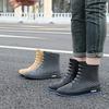 Мужские и женские повседневные универсальные короткие водонепроницаемые и нескользящие удобные износостойкие легкие дождевые сапоги