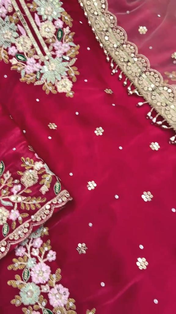 Launching New Đěsigner Party Wear Look Top Plazzo & Dupatta Set