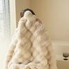 French Light Luxury Imitation Rabbit Fur Thickened Warm Cover Blanket Milk Velvet Tuscany Blanket