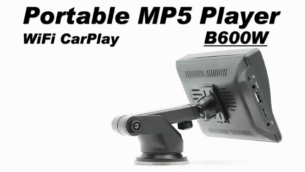 Hippcron Автомобильный плеер Монитор CarPlay Android Авто Мультимедийный плеер 7-дюймовый портативный сенсорный экран Встроенные динамики