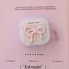 Корейский полосатый 3D чехол-кейс с бантом для беспроводных наушников AirPods Pro 3 2, защитная крышка для гарнитуры AirPods 4 3 2 1 с брелоком