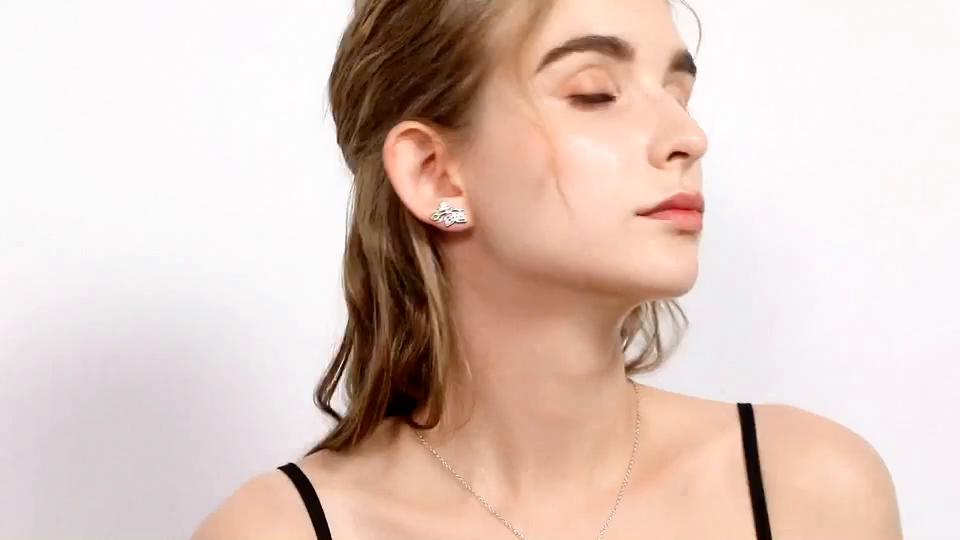 Black Awn Butterfly Romantic Fine Jewelry Chain Necklaces & Pendants for Women