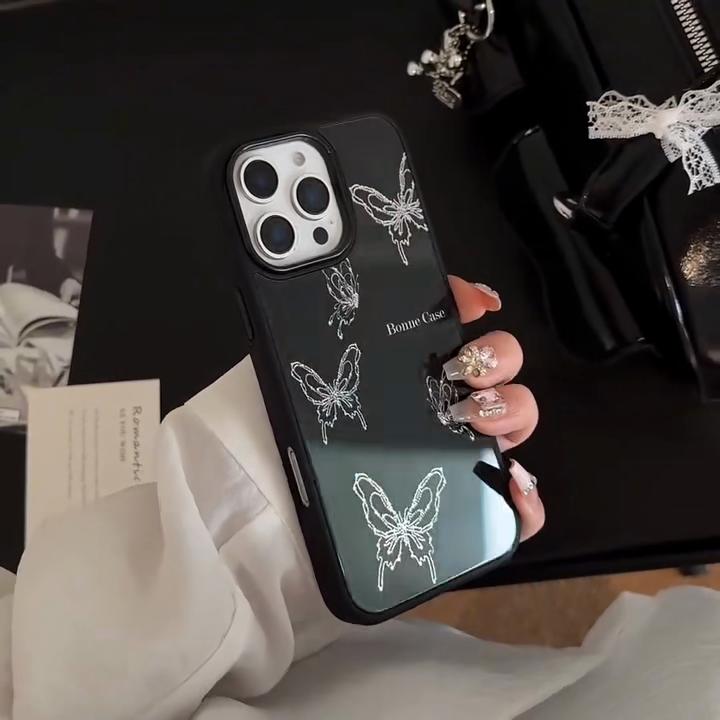 Высококачественный чехол Art Painting Line Butterfly для iPhone 16 Pro Max 15 14 Plus 13 12 Pro, акриловый защитный чехол от падения