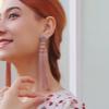 Серьги с кисточками ручной работы в этническом стиле