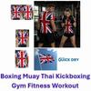 Muay Thai MMA Boxing T-shirt UK United Kingdom England British Britain Flag National Print 3D Training Unisex Quick Dry Fitness Gym Workout Sport