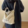 Холщовая портативная сумка-тоут, большая вместительная сумка на плечо для поездок на работу, женская сумка через плечо класса