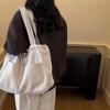 Corduroy Bag Women's Large Capacity Shoulder Shopping Bag Commuter Tote Bag