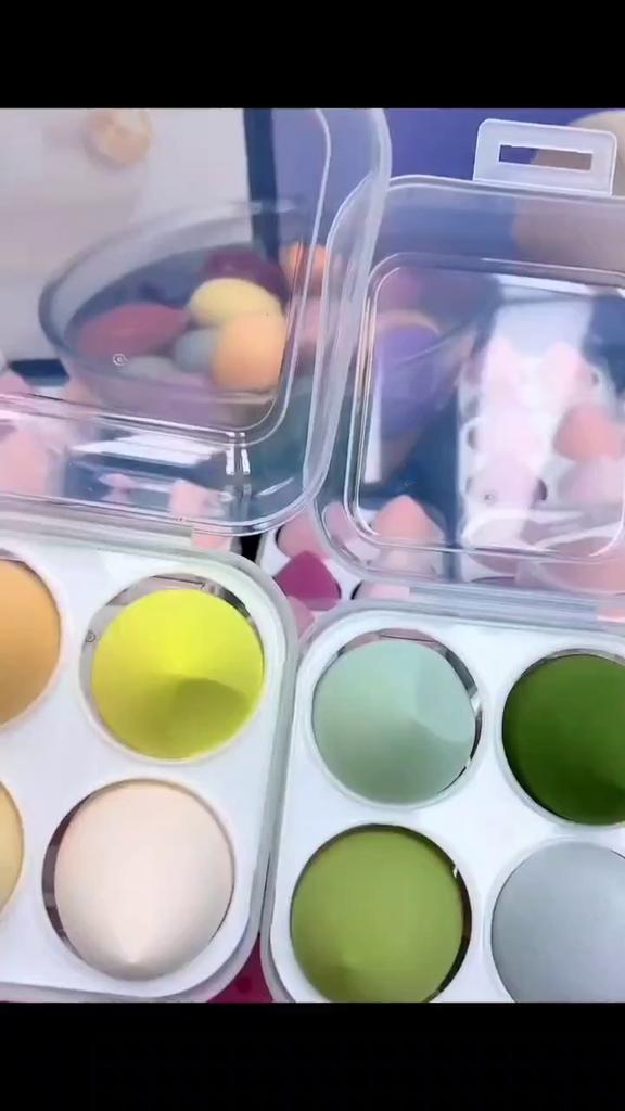 Makeup Egg Do Not Eat Powder Makeup Powder Puff Air Cushion Individual Packaging Makeup Sponge Egg Gourd Water Drop Oblique Cut Beauty Makeup Tool