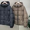 Мода Зима Мужские Пуховики с Капюшоном Водонепроницаемые Повседневные Свободные Толстые Теплые Большого Размера Верхняя Одежда Мужское Пуховое Пальто