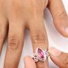 Rare Pink Rubellite Gemstone 925 Sterling Silver Jewelry Handmade Ring For Women PR-1-10