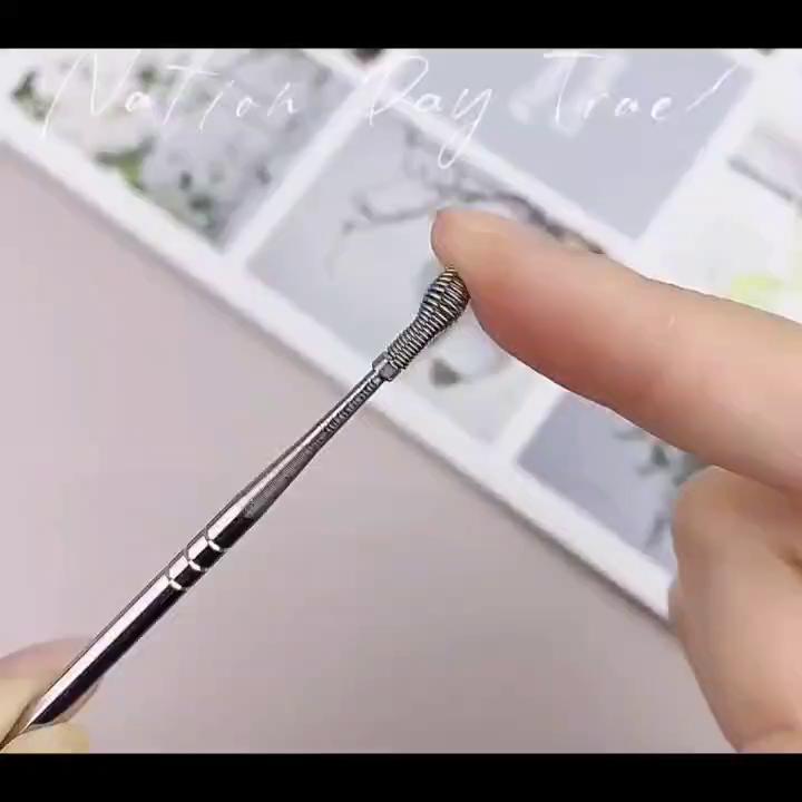 Набор совок для ушей. Совок для ушей из нержавеющей стали, вращающаяся пружинная лопатка для ушей, удобная упаковка, инструмент для подбора ушей.