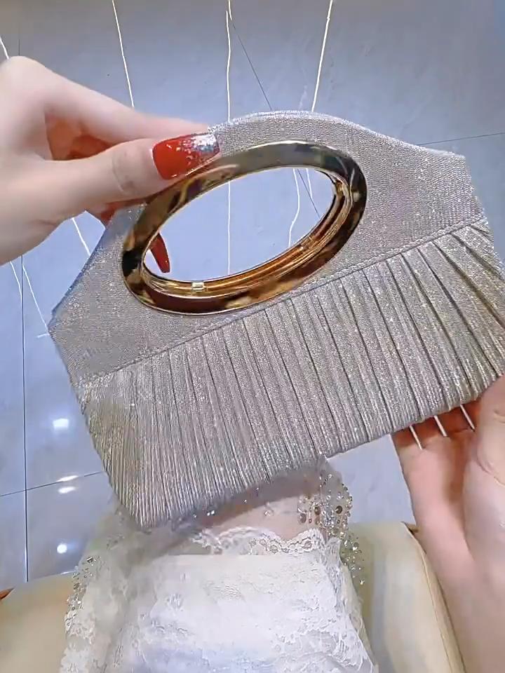 Женская складчатая сумочка Маленький клатч Романтичная свадебная сумка через плечо Вечерний банкетный клатч для женщин