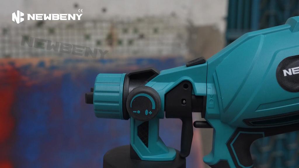 Newbeny 1000ML Cordless Electric Paint Sprayer Spray Gun Portable Paint Sprayer Auto Furniture Steel Coating Airbrush For Makita 18V Battery