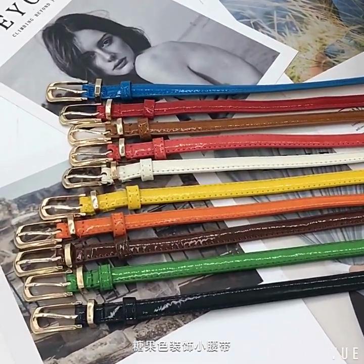 Mary Korean Style Pin Buckle Versatile Dress Belt Female Lady Fine Candy Color Decoration Belt