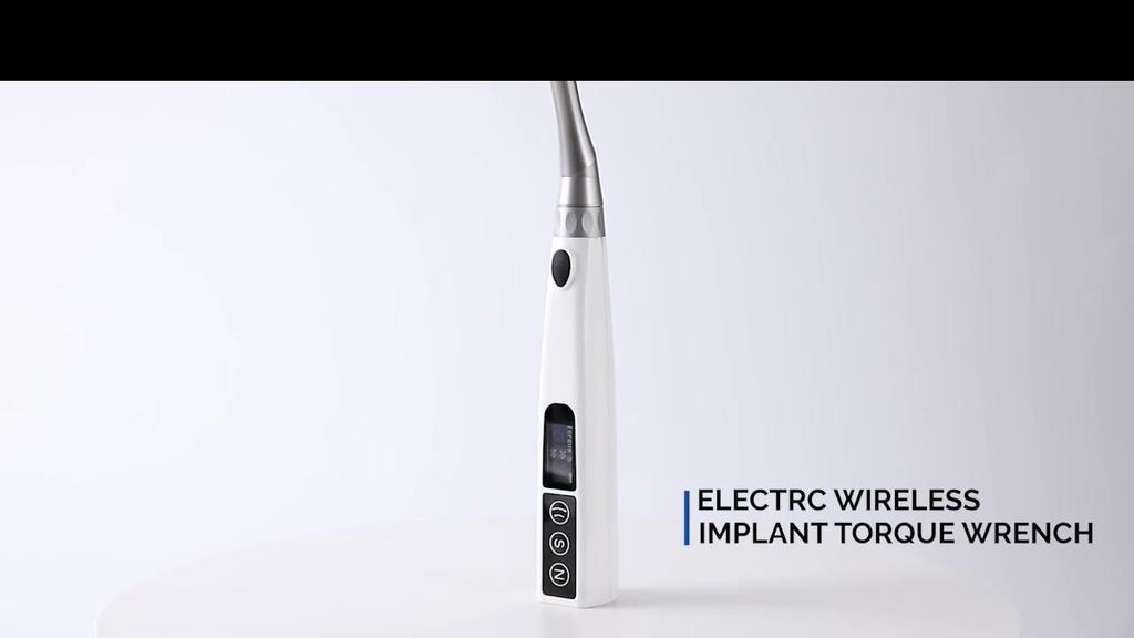 Dental Implant Motor Electric Wireless Torque Driver Implant Torque Wrench with 16pcs Screwdrivers Contra Angle Motor