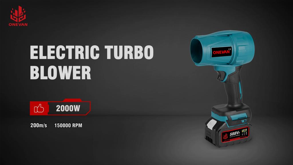 OENVAN 2000W Brushless Electric Air Blower 200M/S Cordless Turbo Blower Dust Snow Sweeper Power Tool for for Makita 18V Battery