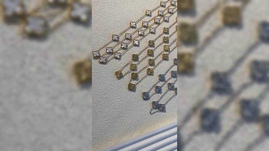 Высокое качество 90 см длиной 20 цветов двухстороннее ожерелье с четырьмя листочками клевера счастливый кулон модная универсальная женская цепочка-джемпер