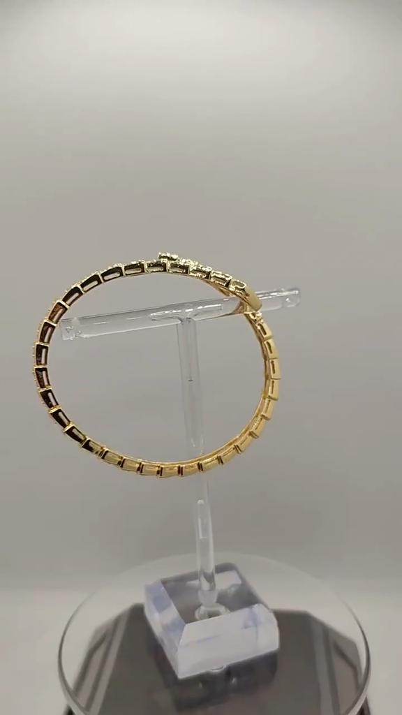 ZAKOL Luxury Shiny AAA Cubic Zirconia Snake Bone Bangles Female Sliver Color Wedding Party Cuff Bracelet for Women