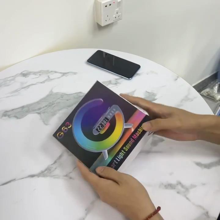 3-In-1 Bluetooth Speaker Alarm Clock Wireless Charger Led Moon Lamp Music Home Decor Night Table Smart Light Gifts For Girl