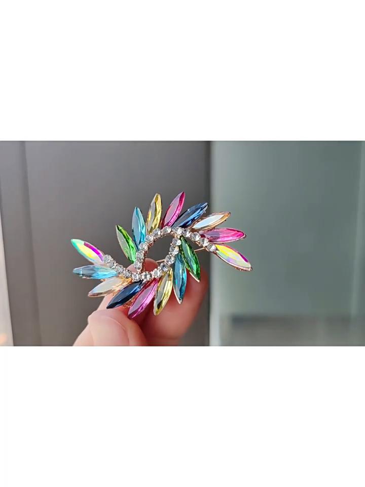 Модная индивидуальная универсальная хрустальная стеклянная брошь-булавка для мужской и женской одежды