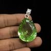 Кулон из стерлингового серебра 925 пробы, натуральный зеленый топаз груша 102,35 карата, сертифицированные драгоценные камни my-348-k