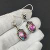 Серьги Kingman Dahila Turquoise Gemstone Earring из стерлингового серебра 925 пробы, серьги-подвески из серебра в стиле бохо, подарки на День святого Валентина, подарки для нее