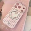 Креативный чехол-подставка в полоску в форме сердца для iPhone 16, iPhone 17, iPhone 17 Pro Max